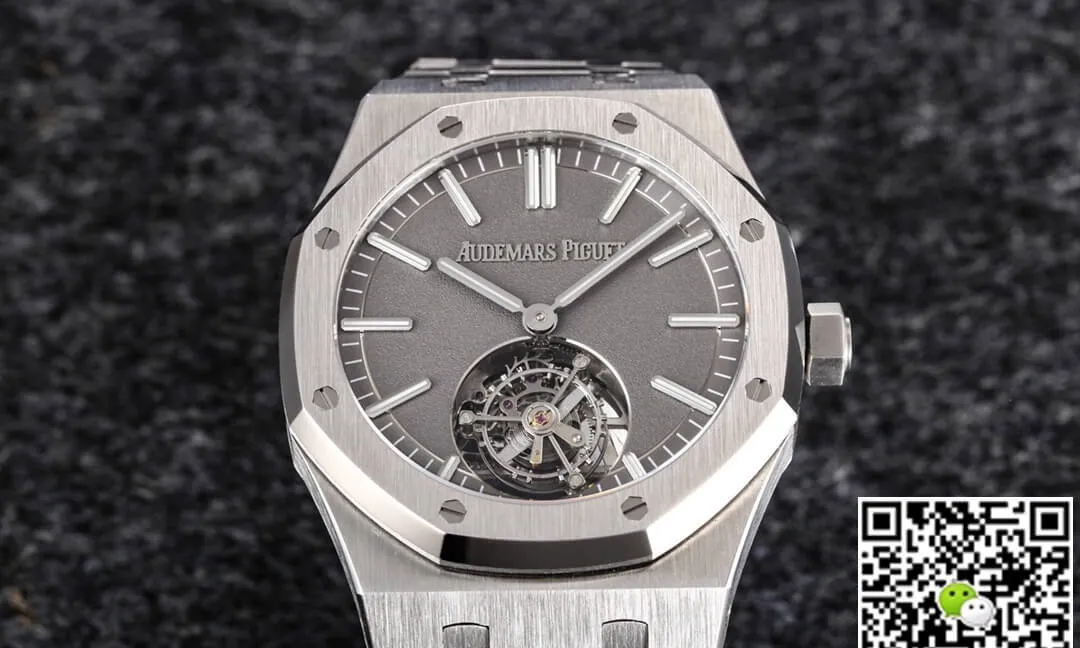 Audemars Piguet Royal Oak Tourbillon 26530TI.OO.1220TI.01 R8 Factory 1:1 Best Edition Replica Watch Grey Dial